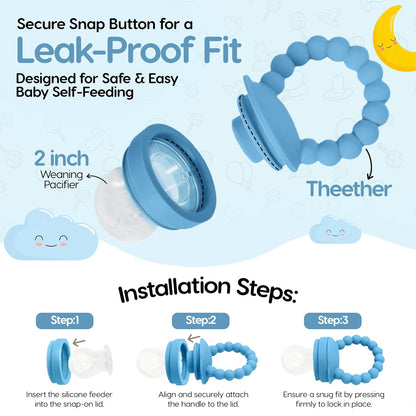 Baby Fruit Feeder Pacifier with 1 Feeders and 3 Nipples