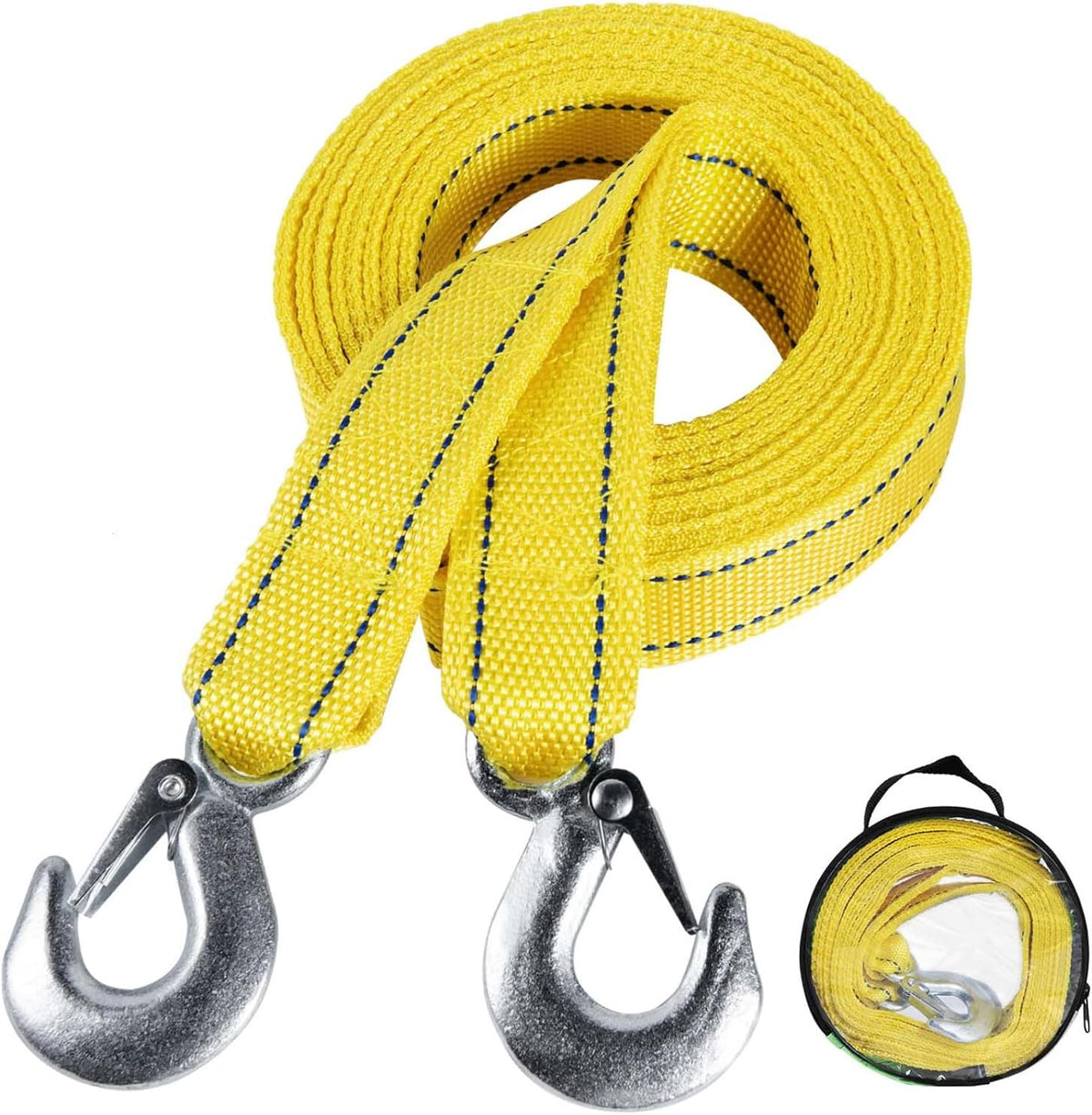 5-Ton Durable Automotive Tow Strap - 4M Thickened Multi-function Recovery Tool