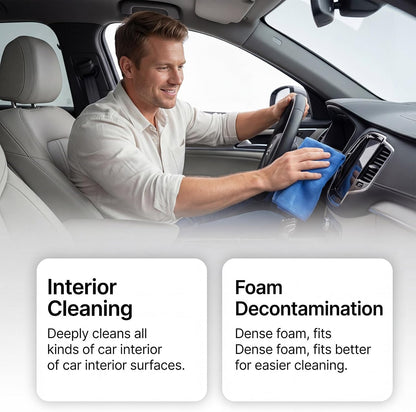 4-in-1 Foam Cleaner Spray for Car & Home with Sponge