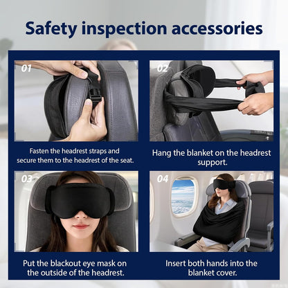 3-in-1 Aircraft Sleep Support System - Integrated Aircraft Sleep Kit