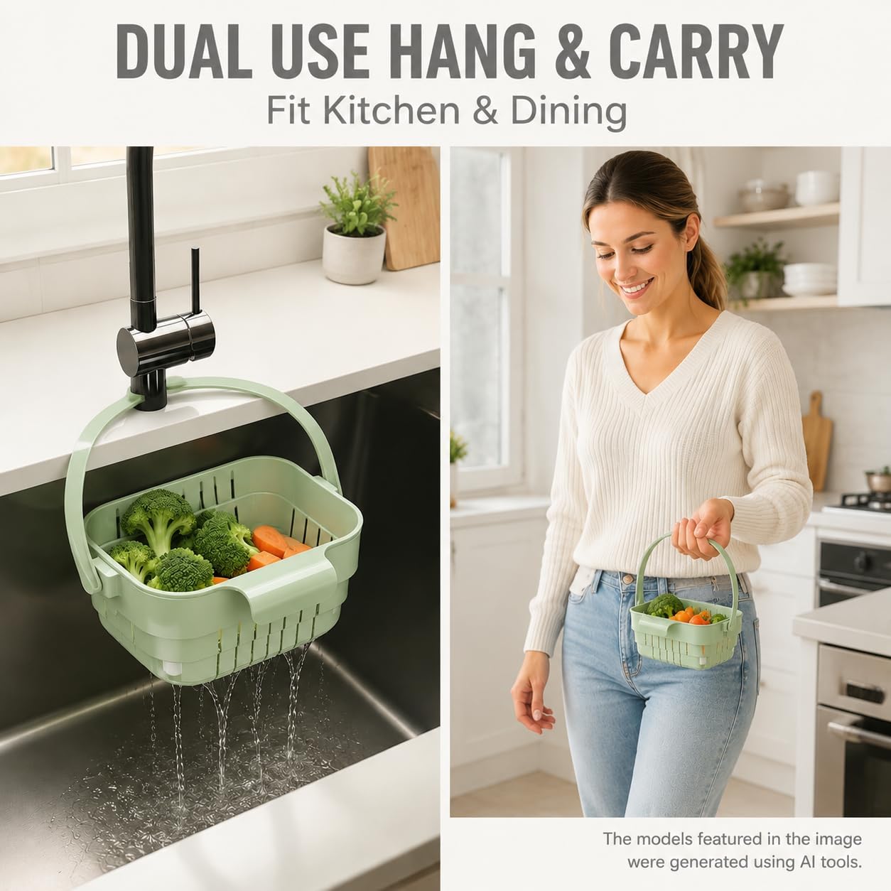 Hanging Sink Drain Basket for Efficient Drainage & Waste Collection