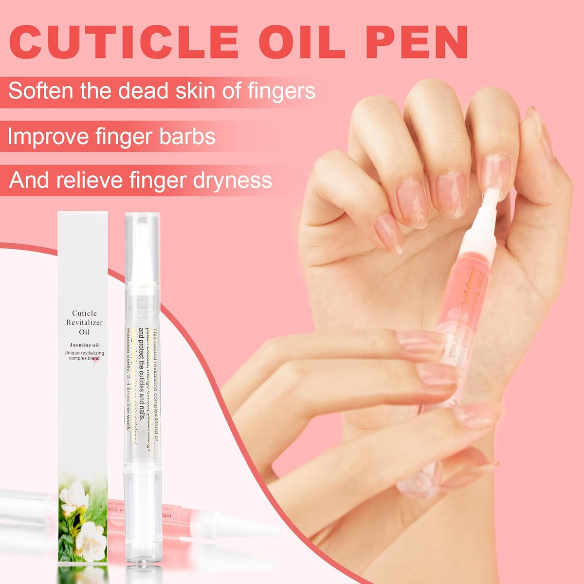 3Pcs Cuticle Oil Pen for Nail Care Oil Kit Hangnail Treatment