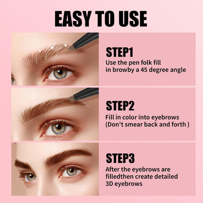 3D Microblade Eyebrow Pencil Waterproof Smudge-Proof Brow Pen