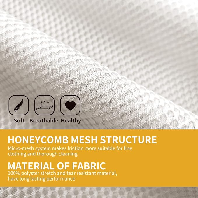5 Pcs Mesh Laundry Bag Set – Features Sturdy Zipper Closures