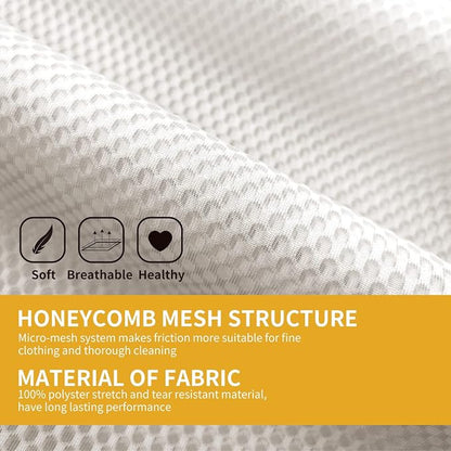 5 Pcs Mesh Laundry Bag Set – Features Sturdy Zipper Closures