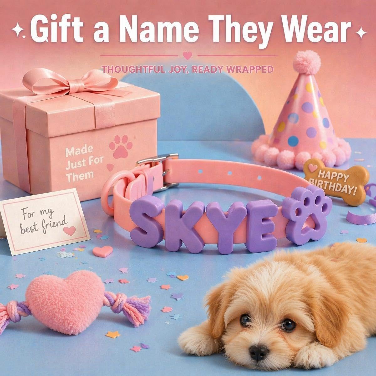 Personalized Waterproof Silicone Dog Collar with Name