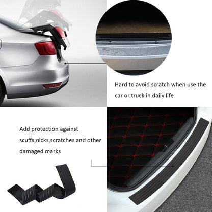 Car Rear Bumper Guard, Rubber Scratch-resistant Anti-slip Trunk Sill Protector