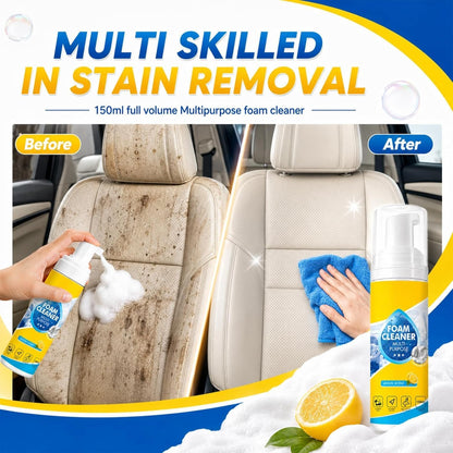 4-in-1 Foam Spray Cleaner Set with Sponge and Towel