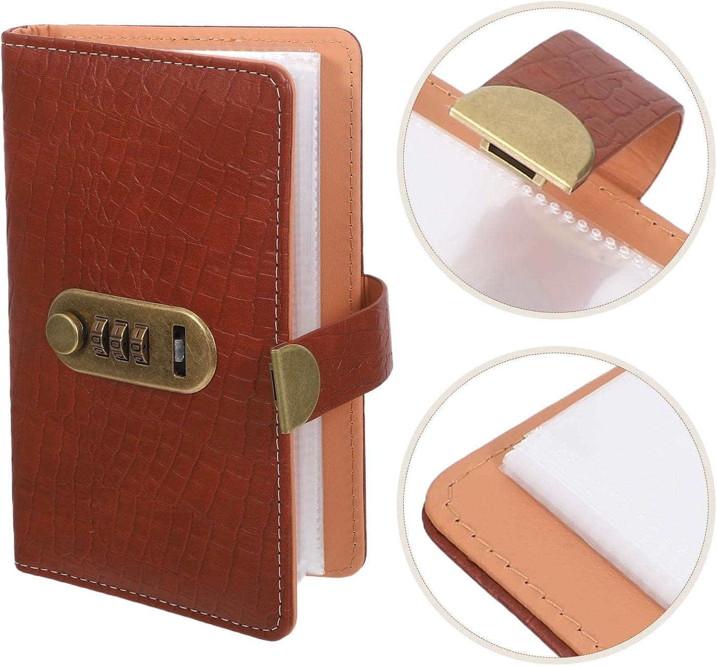Banknote Collection Album With Combination Lock - Made Of Premium PU Leather