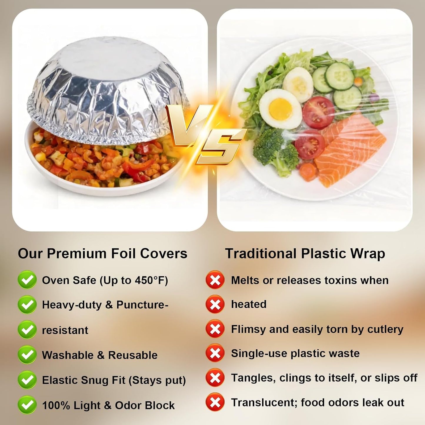 50 Pcs / Set Reusable Aluminum Foil Thermal Cover For Home Use