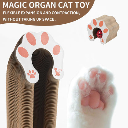 Interactive Cat Scratching Board – Foldable Accordion Design