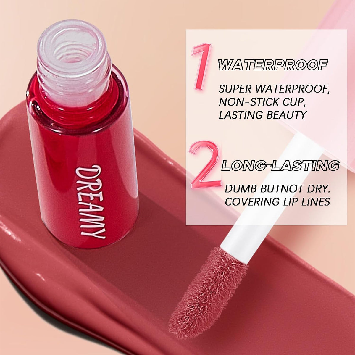 10Pcs Velvet Lip Oil Stain with Non-Transfer Formula