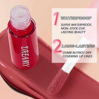 10Pcs Velvet Lip Oil Stain with Non-Transfer Formula