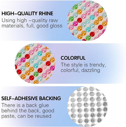 5Pcs Face Makeup Pearl Stickers - Perfect Dor DIY Decorations