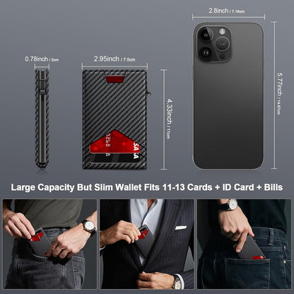 Slim RFID Blocking Wallet with Pop Up Card Holder ID Window