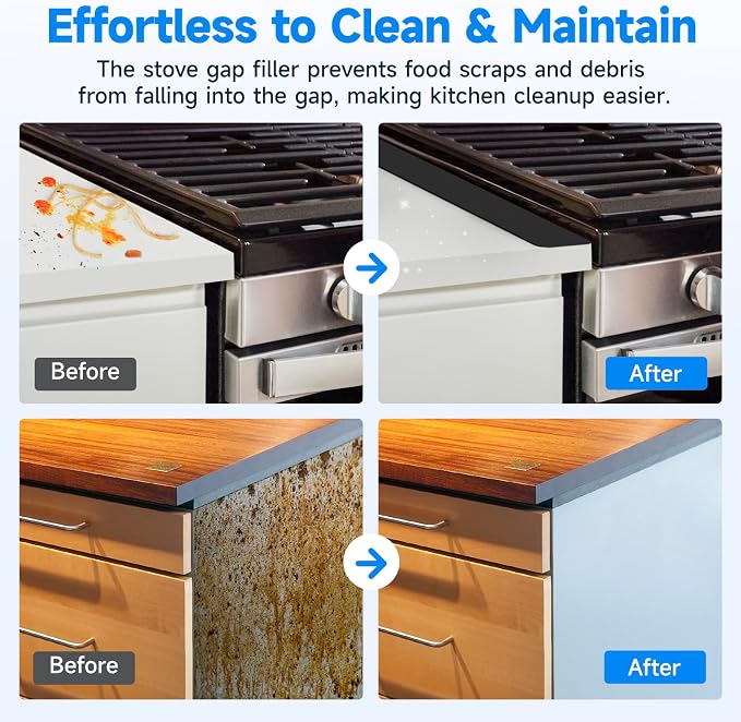 2 Pack / Set Stainless Steel Stove Gap Cover Set