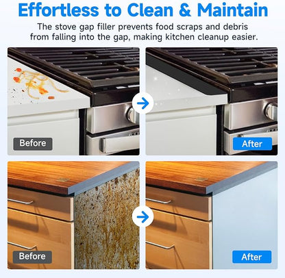 2 Pack / Set Stainless Steel Stove Gap Cover Set