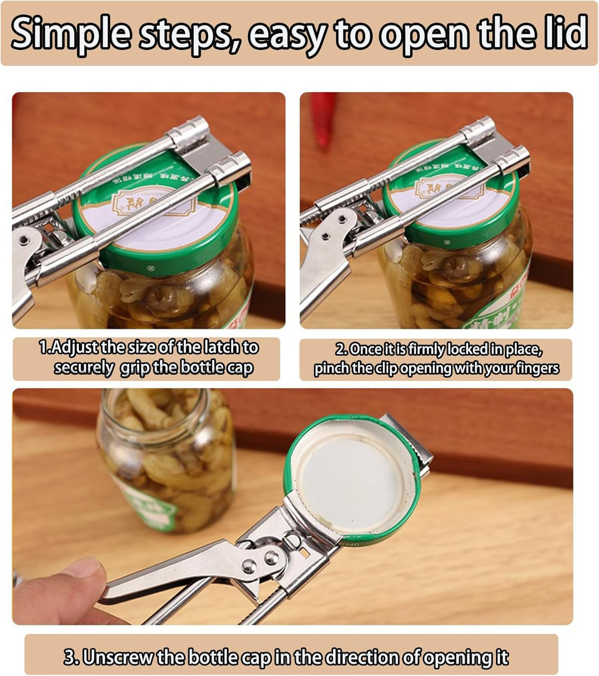 Jar Opener for Weak Hands, Multifunctional Adjustable Can Opener