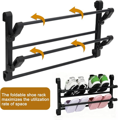Foldable Metal Shoe Rack – Wall-Mounted Shoe Rack