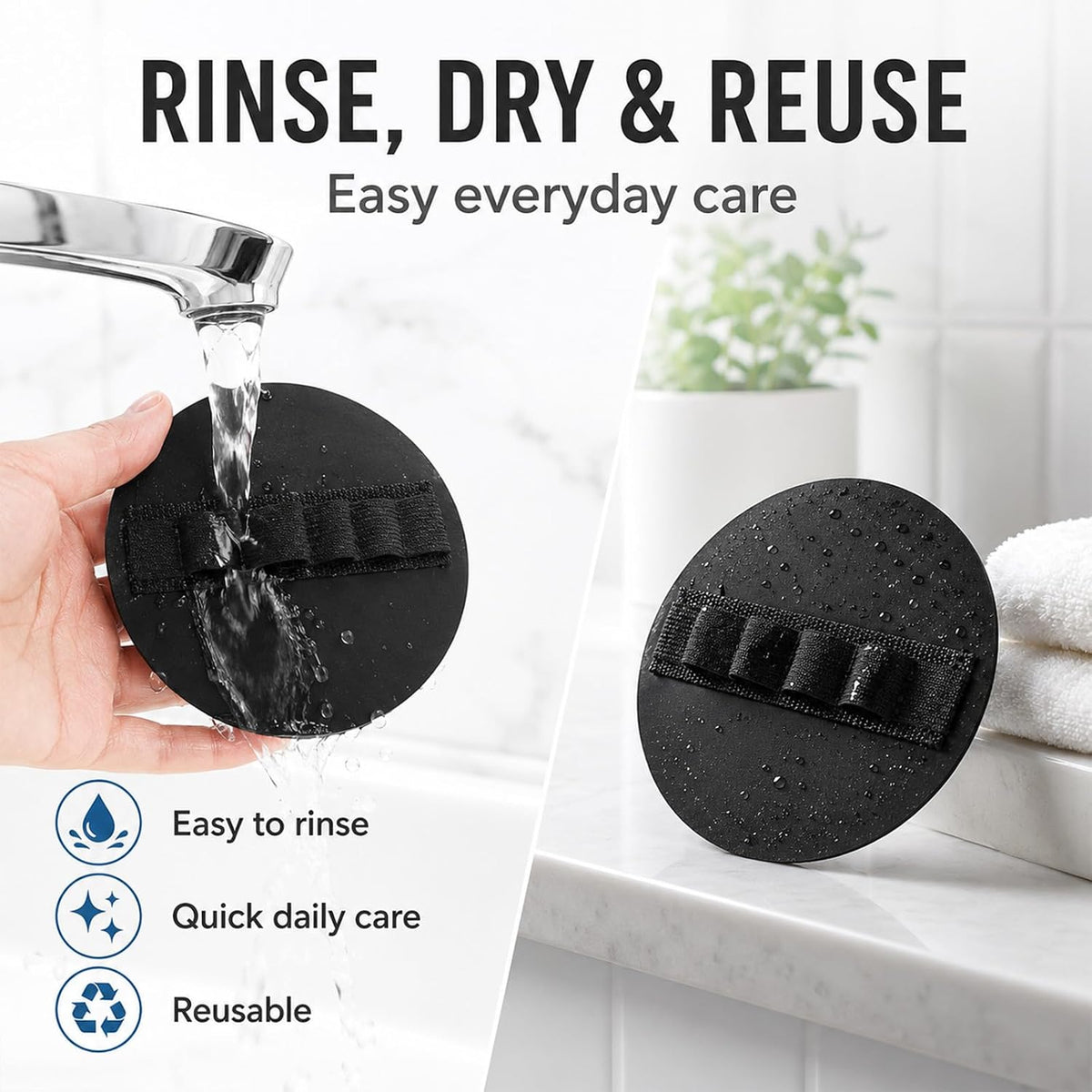 2 Pack Rubber Body Exfoliating Gloves for Dead Skin Removal & Body Cleansing
