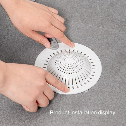 2 Pcs Silicone Drain Strainer, Pull-Tab Hair Catcher for Bathroom & Kitchen