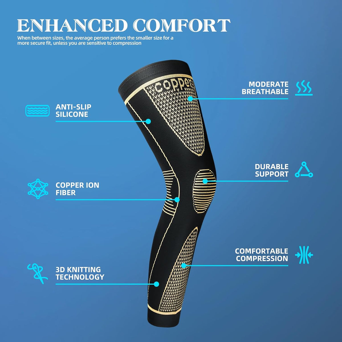 Full Leg Sleeves Protect Leg for Knee Pain Relief