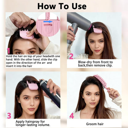 2Pack 3-and-6 Teeth Root Lift Volumizing Comb for Curl Enhancement & Fluffy Fuller Locks