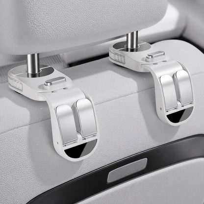 2 Pack Car Hook for Headrest Retractable Foldable