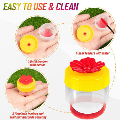 Handheld Hummingbird Ring Feeder – Wearable Nectar Feeder for Up-Close Bird Feeding & Outdoor Fun