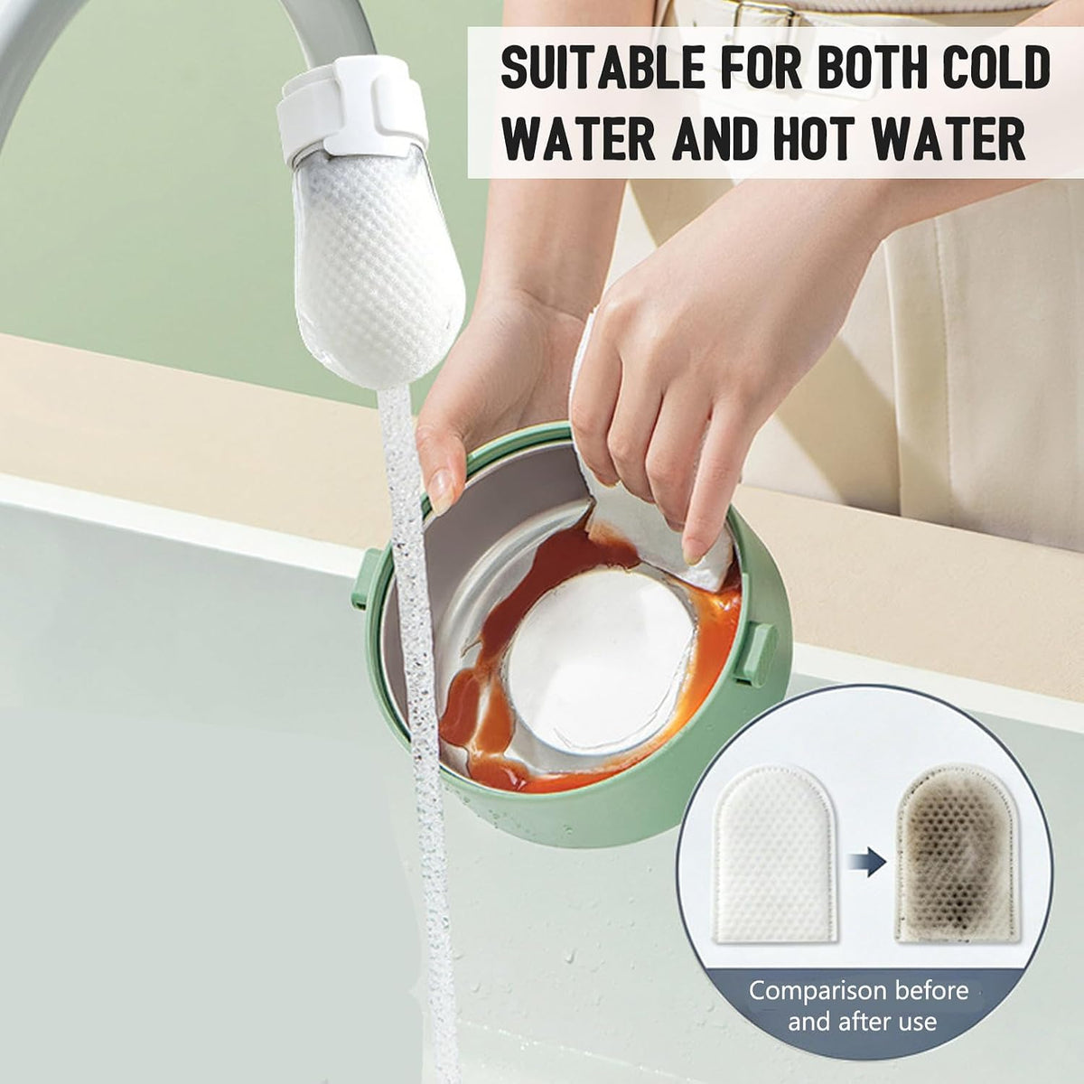 100-Pcs Faucet Filter Bags - Suitable For Kitchen Sinks