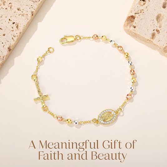 Christian Cross Rosary Bracelet – Exquisite Catholic Gift