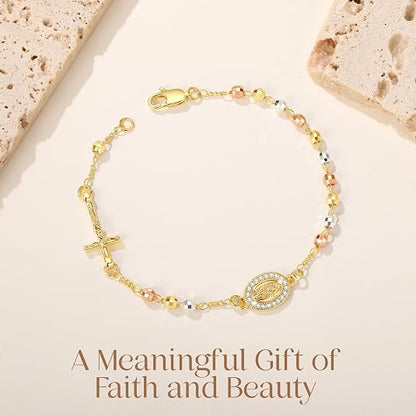 Christian Cross Rosary Bracelet – Exquisite Catholic Gift