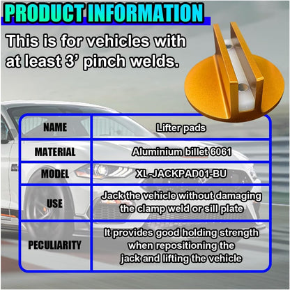 Universal Aluminum Slotted Grooved Magnetic Jack Pad