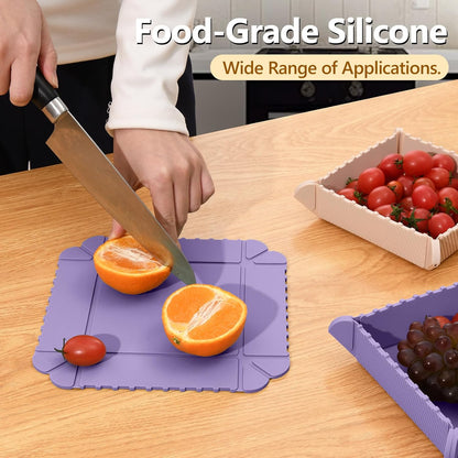 Foldable Magnetic Silicone Trivet & Pot Holder, Kitchen Heat Resistant Mat