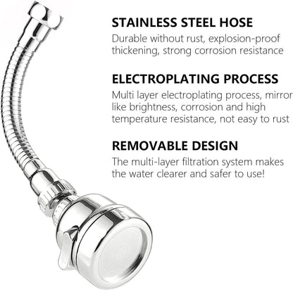 360 Degree Rotatable 3 Mode Adjustable Faucet