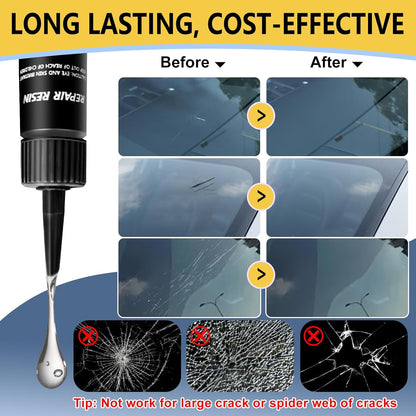 Windshield Chip Repair Kit, Quick Fix Windshield Repair Kit with Durable Fast Curing Resin