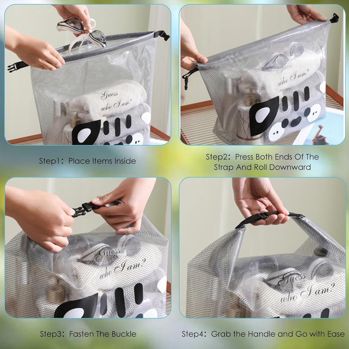 EVA Wet Dry Separation Bag with Handle for Gym Bathroom