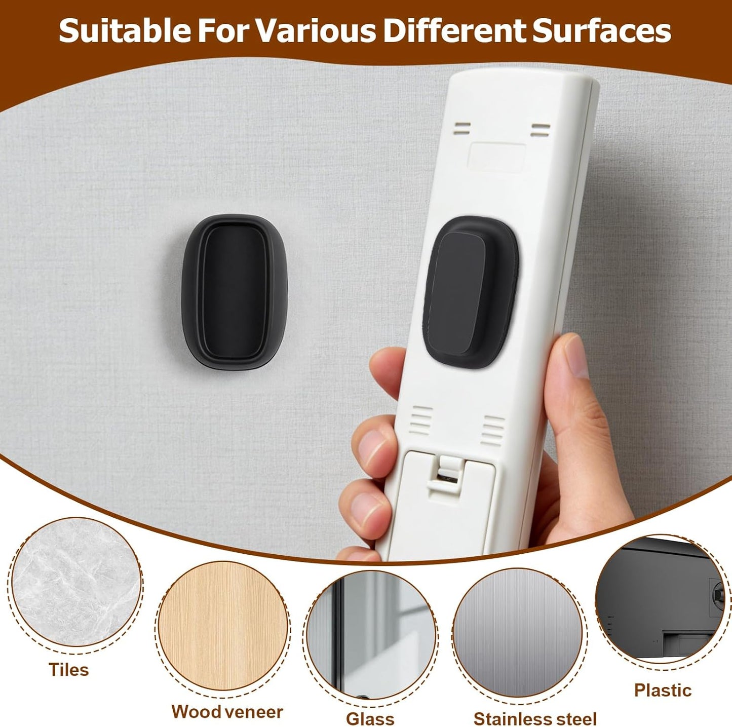 Magnetic Remote Control Holder Self-Adhesive Wall Mount,Upgraded Silicone Organizer Storage Wall Holder