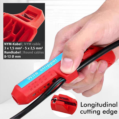 Wire Stripper Curved Handle Multi Functional Cable Stripping Tool for Electrician