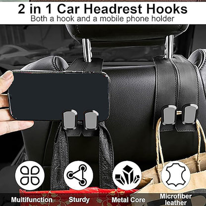 2 Pcs Car Hooks For Headrest-Adjustable  Car Organizers and Storage Accessories
