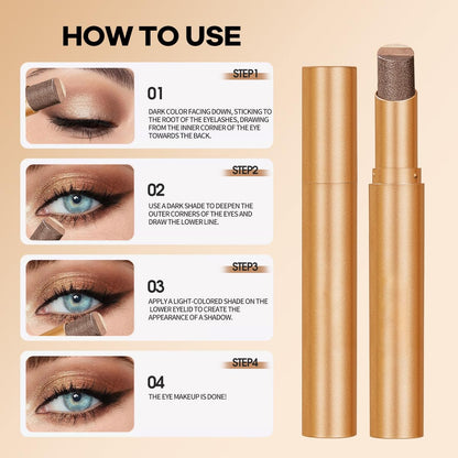 4PCS 3-Color Gradient Eyeshadow Stick Set for Daily & Party Looks