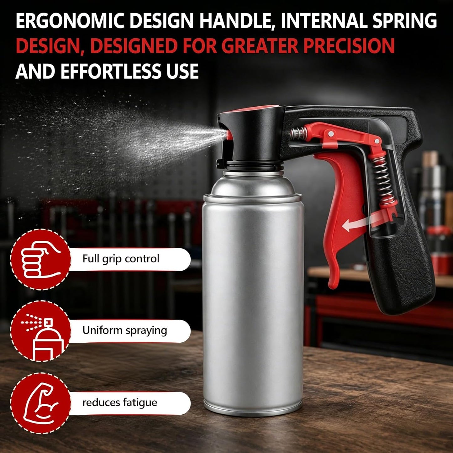 2PCS Spray Paint Handle Trigger Grip – Universal Ergonomic Tool for Even Spray Control & Reduced Finger Fatigue