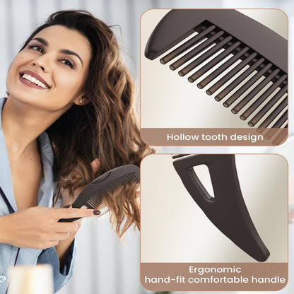 2Pack Anti-Dandruff Hollow Wide-Tooth ABS Comb -Supports Massage