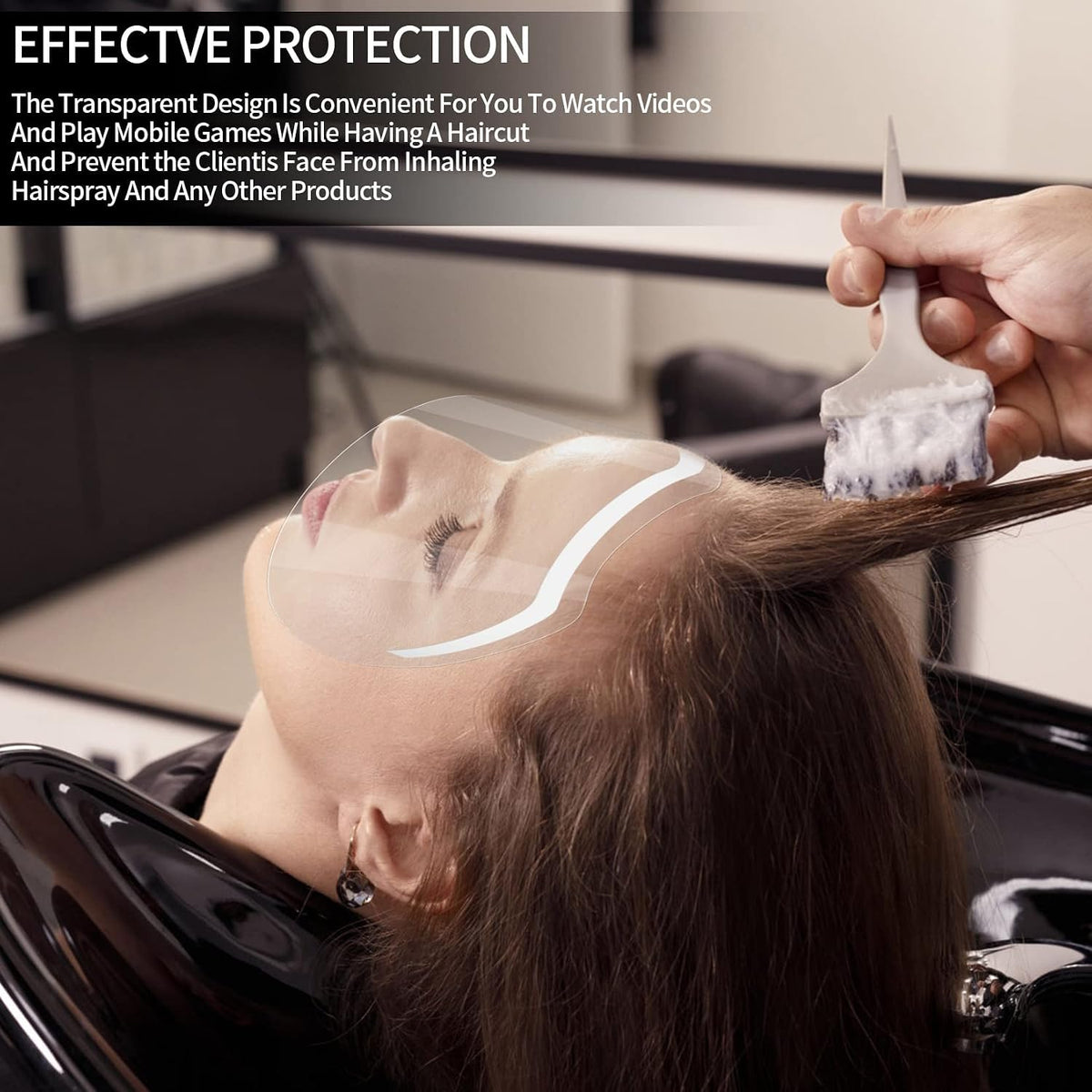 50 Pcs Shower Face Shield Disposable Eye Shield