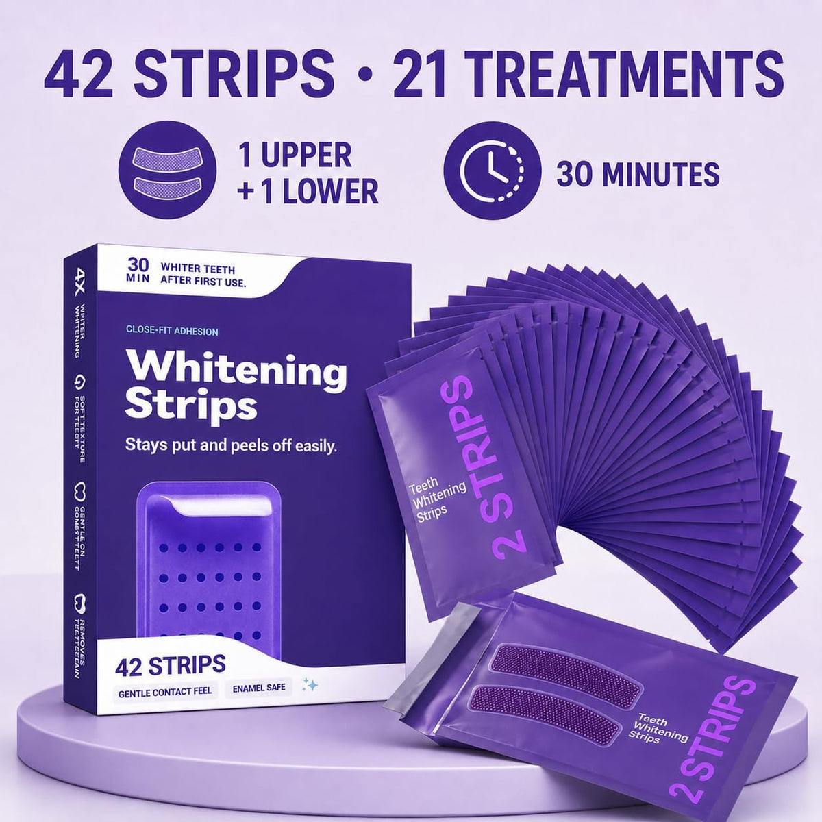 Purple Teeth Whitening Strips