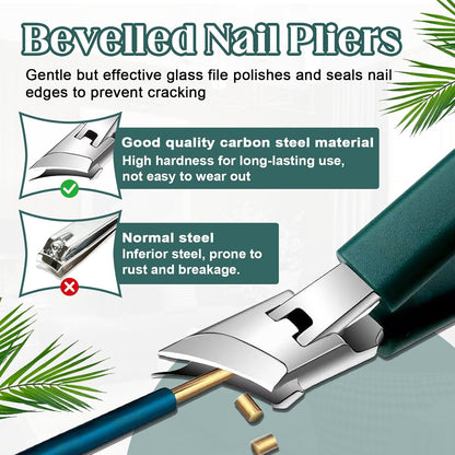 Eagle Beak Beveled Nail Clippers Manicure Set, Anti-Splash Slanted
