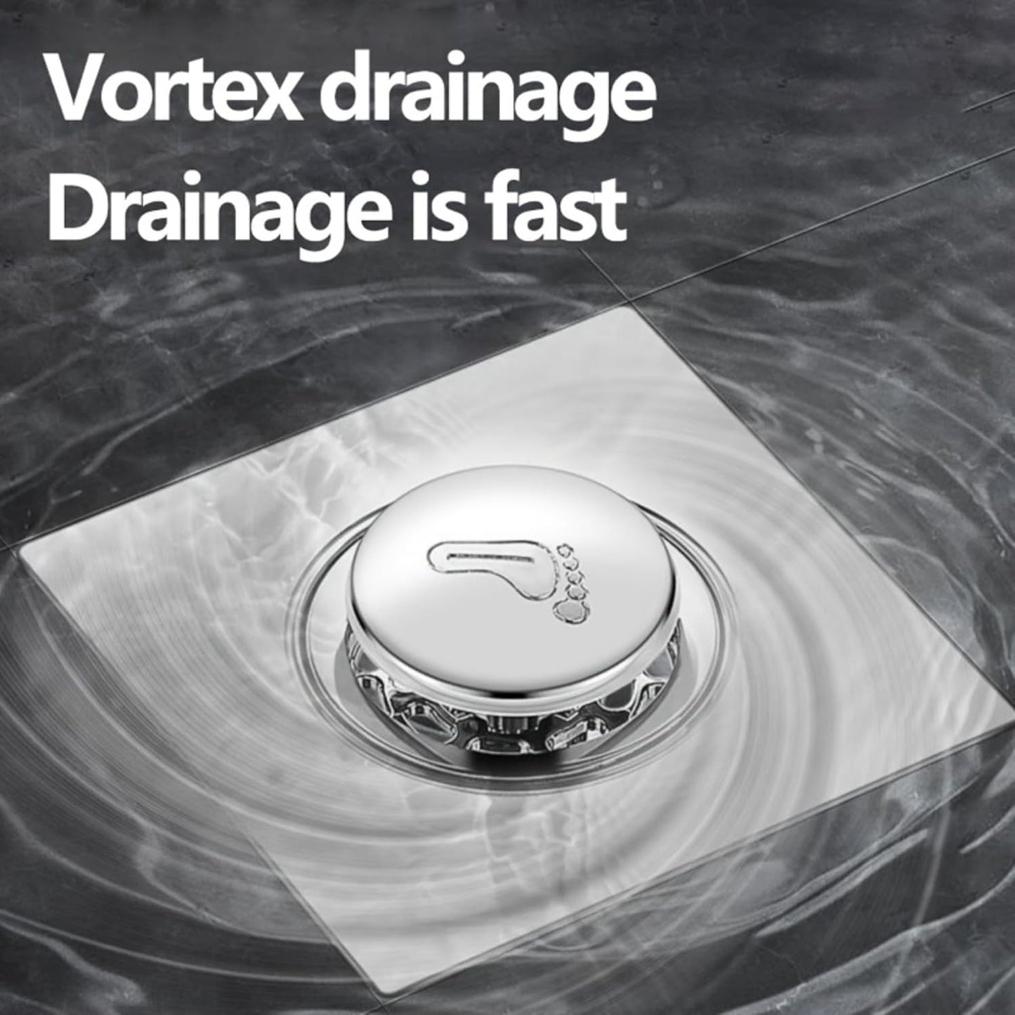 Bathroom Shower Floor Drain Cover — Features a Brass Inner Core for Odor and Clog Prevention