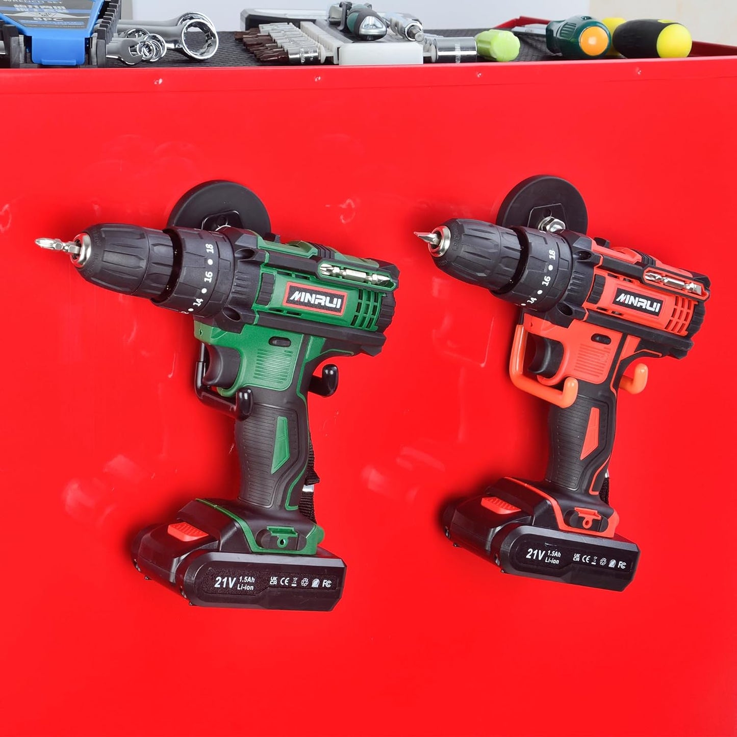 Upgraded Strong Heavy Duty Durable Hooks for Power Drill, Garden Tools, Hose, Pegboard, Garage, Workshop