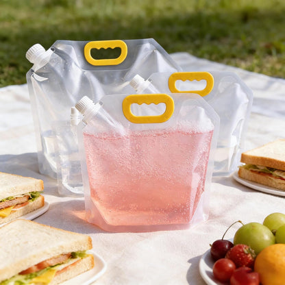 5 Pack Reusable Food Storage Bags, Leakproof & Moisture-Resistant Pouches