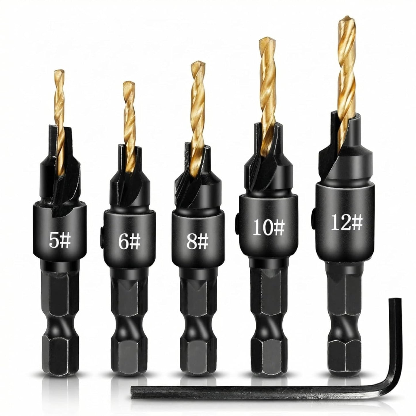 Hex Shank Countersink Drill Bit Power Tools Accessories for Plastic Metal Woodworking Tool